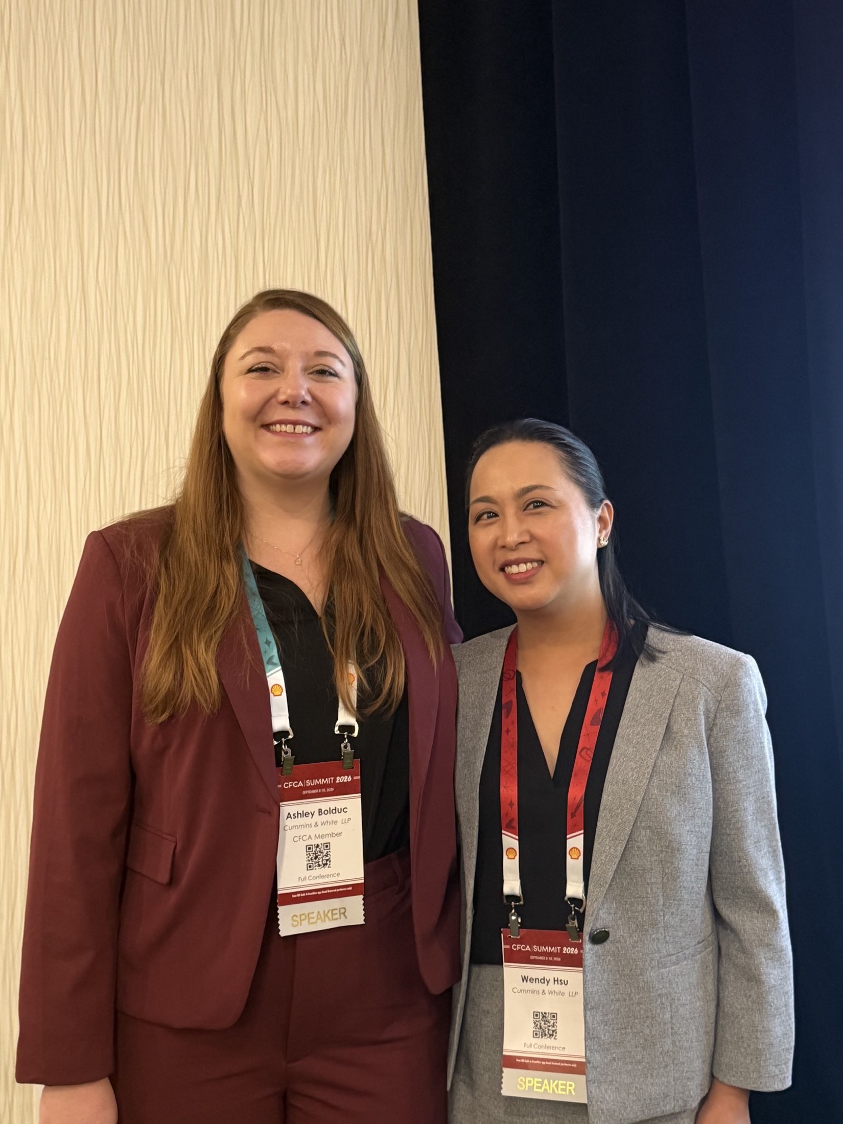 Ashley Bolduc and Wendy Hsu presenting at CFCA Summit 2026